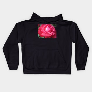 Bright Sun Hot Pink Rose Photo Print And Others Kids Hoodie